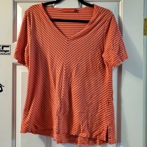 Orange striped top